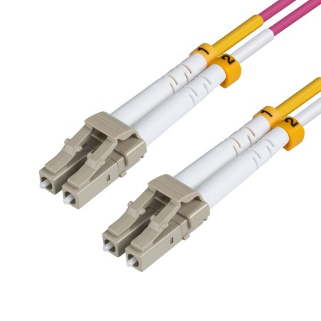High-Performance MicroConnect LCUPC-LCUPC 8m OM4 Fiber Optic Cable - FIB440408P